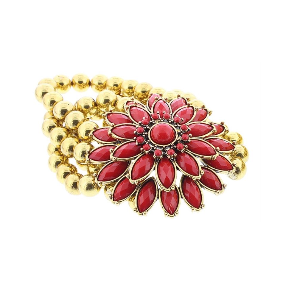 PULSERA CUENTAS FLOR