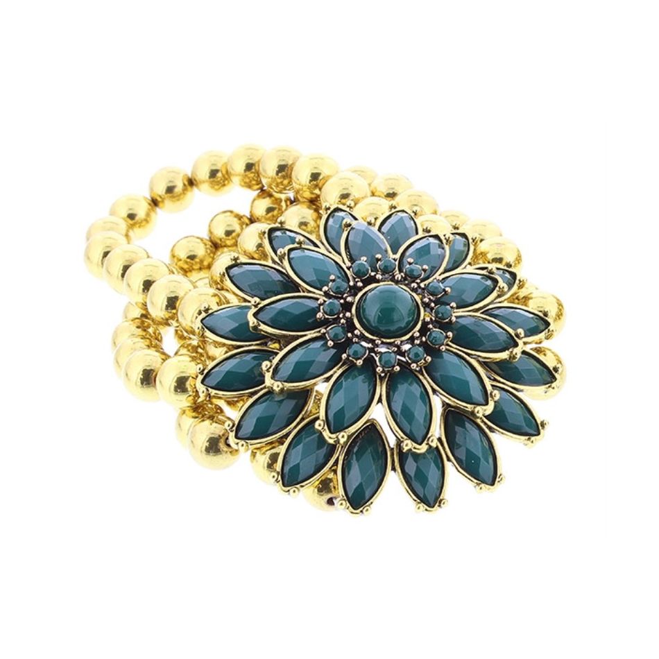 PULSERA CUENTAS FLOR