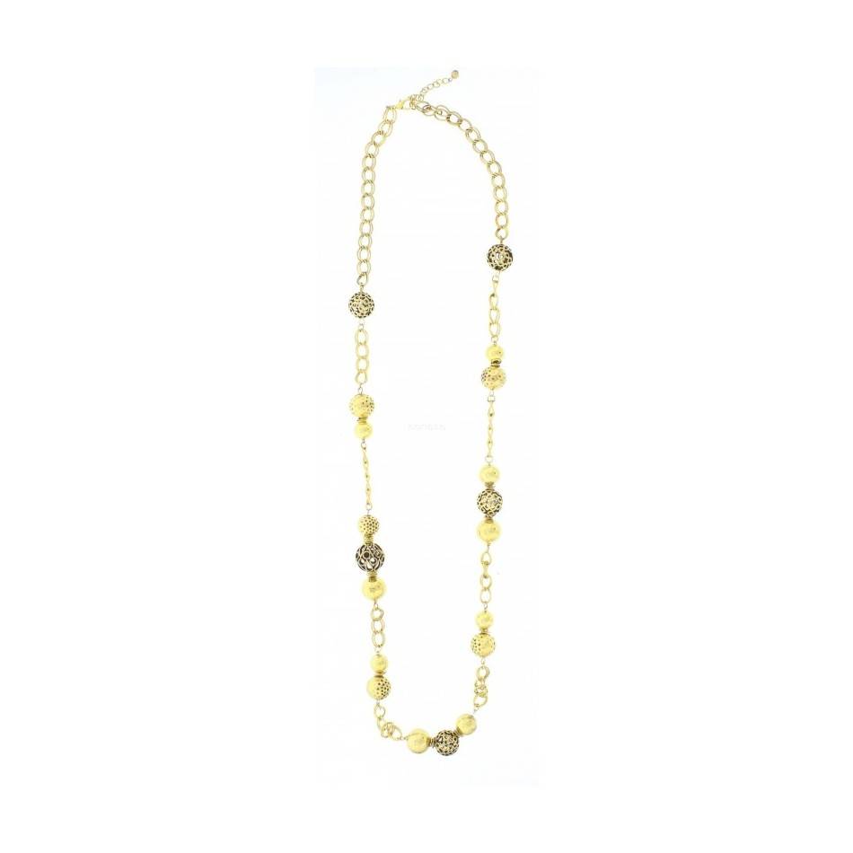 LONG METAL BEADS NECKLACE