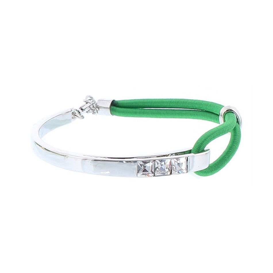 GOLD-PLATED LEATHER METAL BRACELET