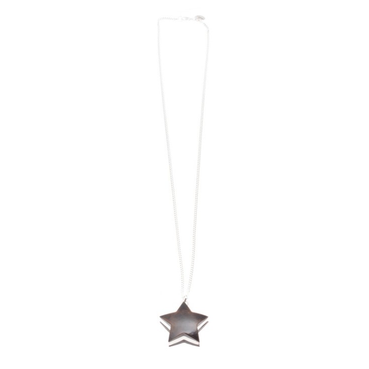 LONG PENDANT NECKLACE METAL RESIN
