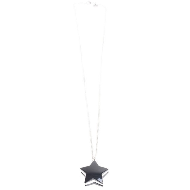 LONG PENDANT NECKLACE METAL RESIN