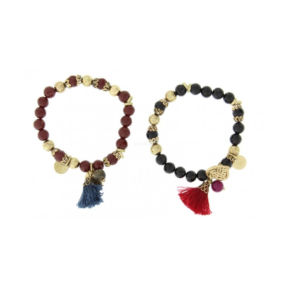 METAL STONE BEADS BRACELET