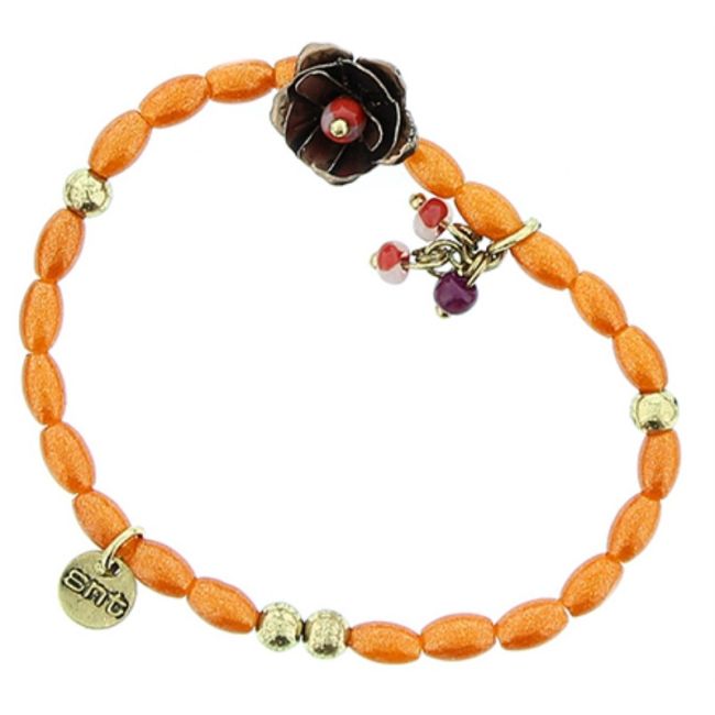 PULSERA CUENTAS METAL PERLAS