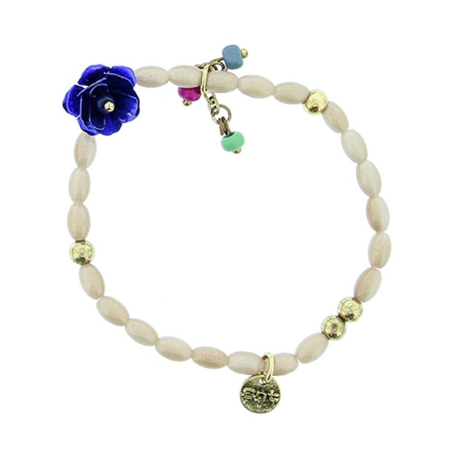 PULSERA CUENTAS METAL PERLAS