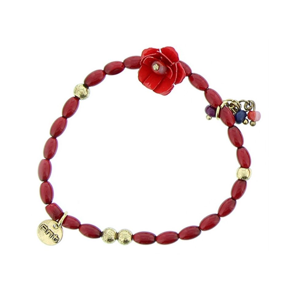 PULSERA CUENTAS METAL PERLAS