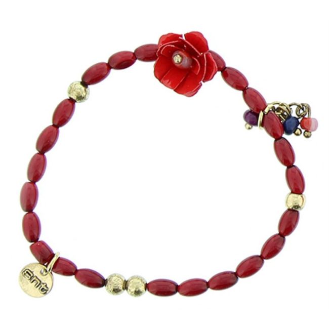 PULSERA CUENTAS METAL PERLAS