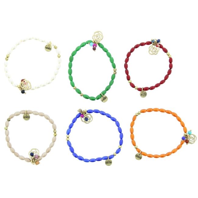 PULSERA CUENTAS METAL PERLAS