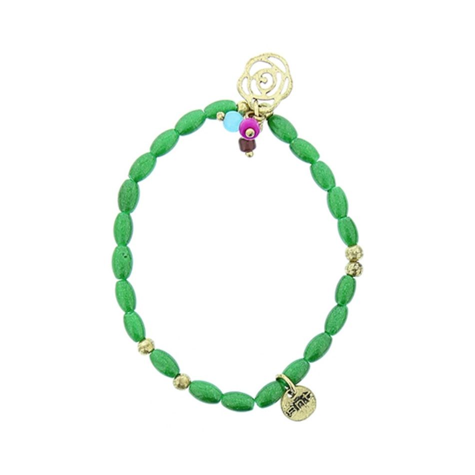 PULSERA CUENTAS METAL PERLAS