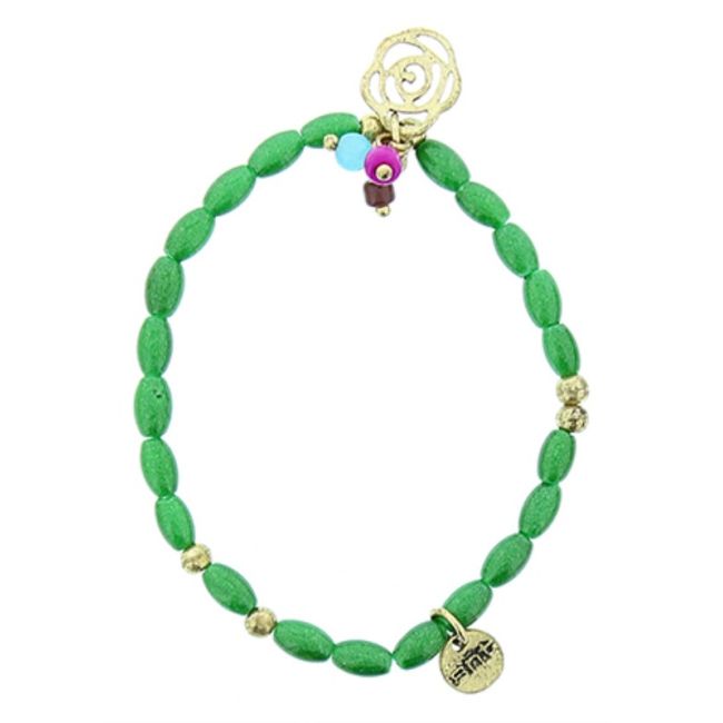 PULSERA CUENTAS METAL PERLAS