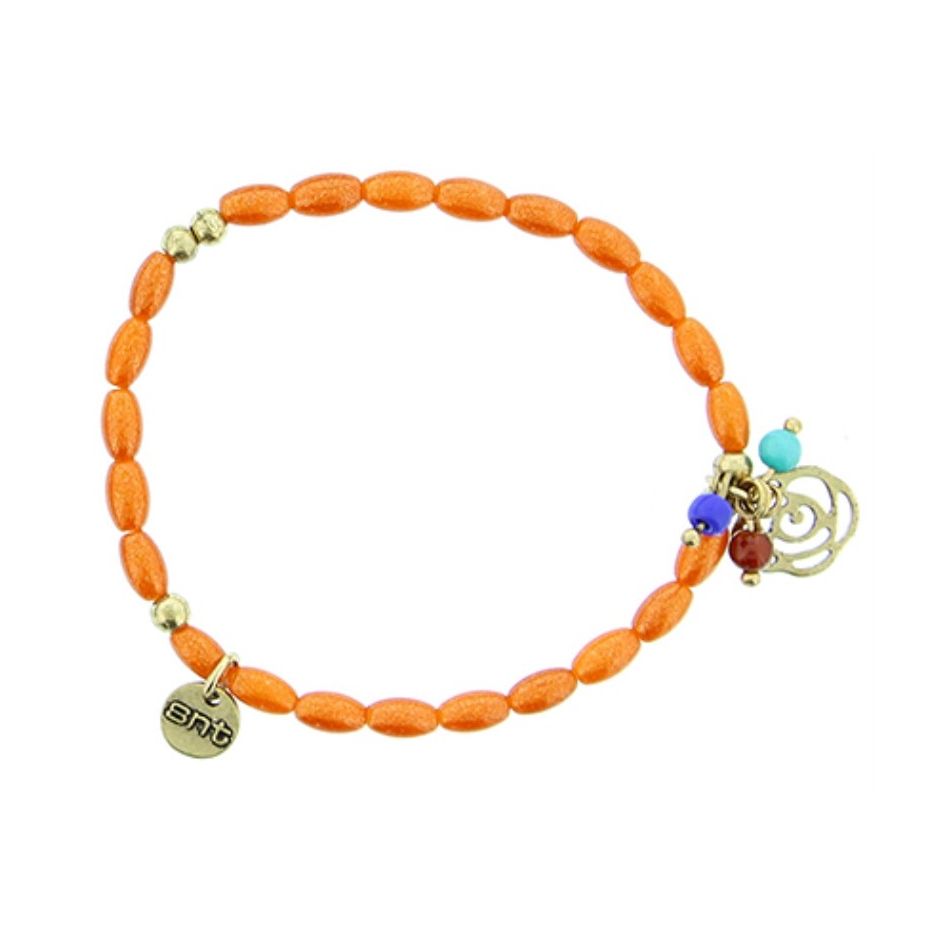 PULSERA CUENTAS METAL PERLAS