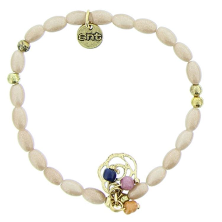 PULSERA CUENTAS METAL PERLAS 2