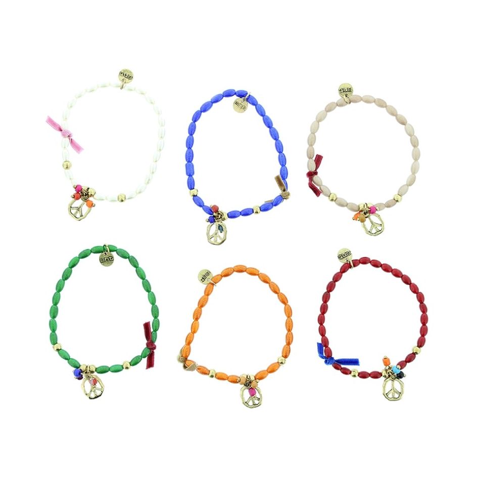PULSERA CUENTAS METAL PERLAS