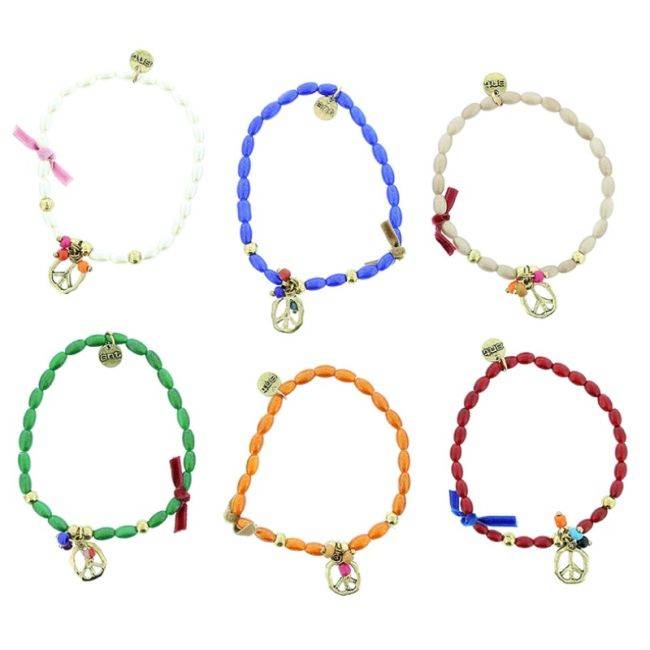PULSERA CUENTAS METAL PERLAS