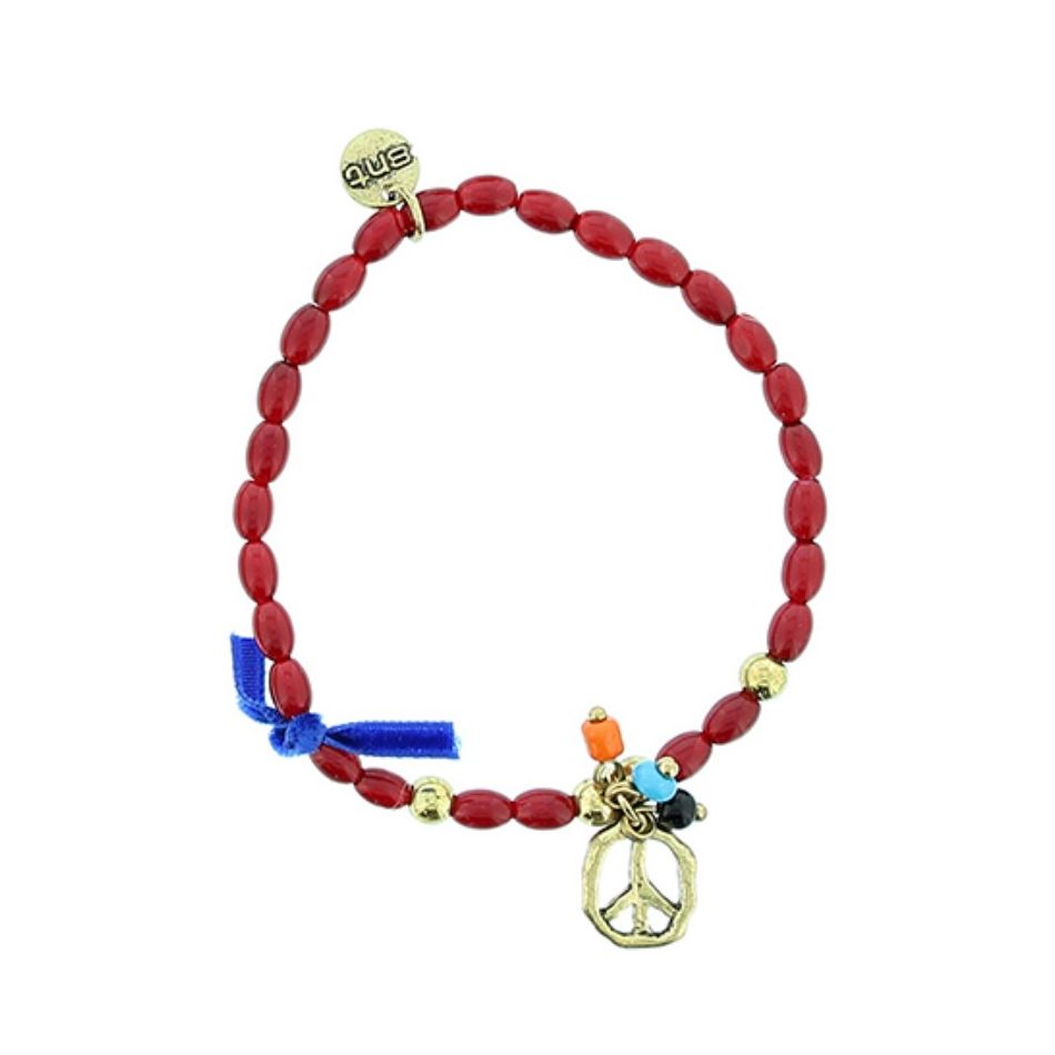 PULSERA CUENTAS METAL PERLAS