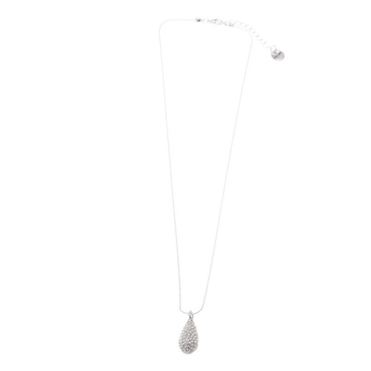 PENDANT SHORT NECKLACE METAL CRYSTALS
