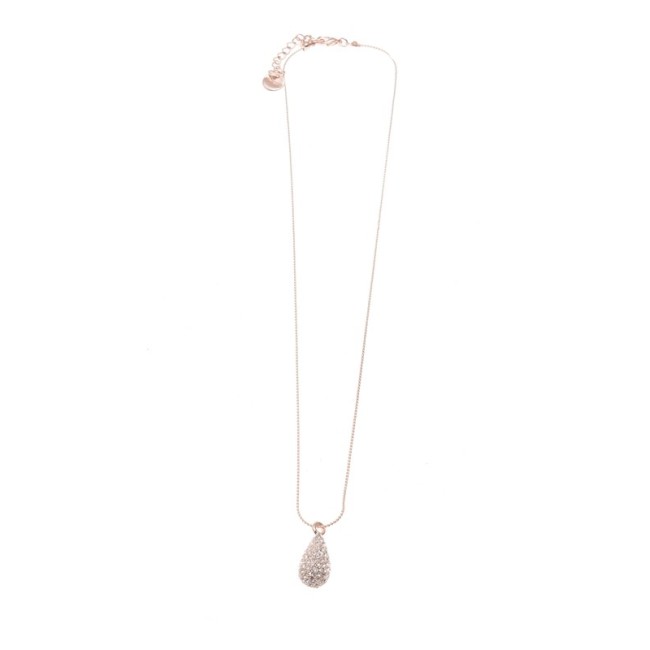PENDANT SHORT NECKLACE METAL CRYSTALS