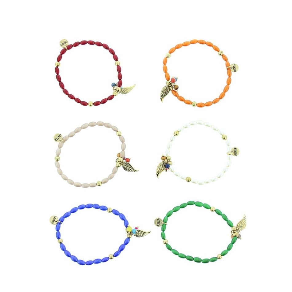 PULSERA CUENTAS METAL PERLAS
