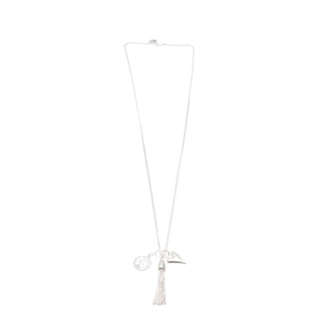 LONG PENDANT NECKLACE METAL FRINGE
