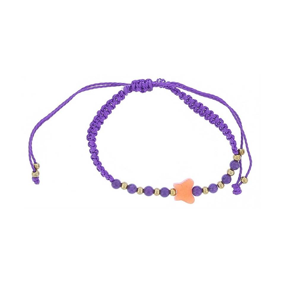 PULSERA MACRAMÉ CUENTA MARIPOSA