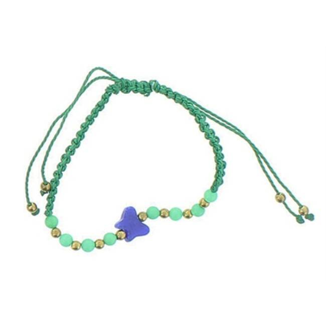 PULSERA MACRAMÉ CUENTA MARIPOSA