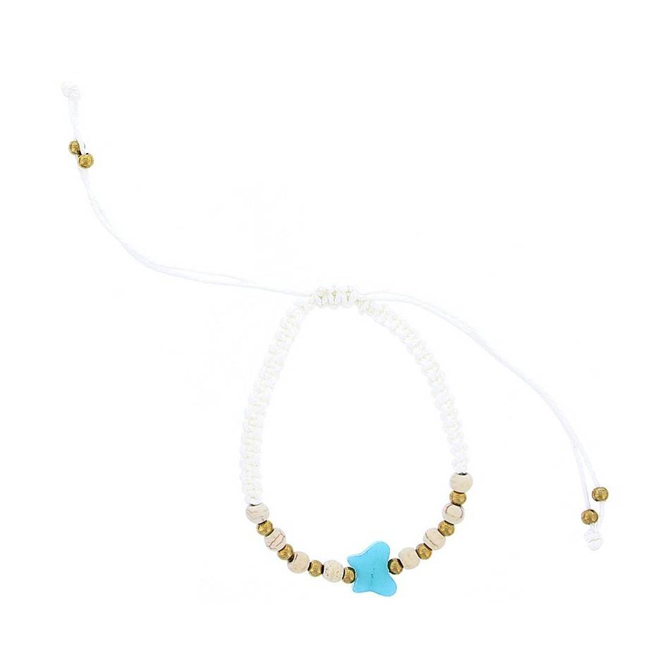 PULSERA MACRAMÉ CUENTA MARIPOSA