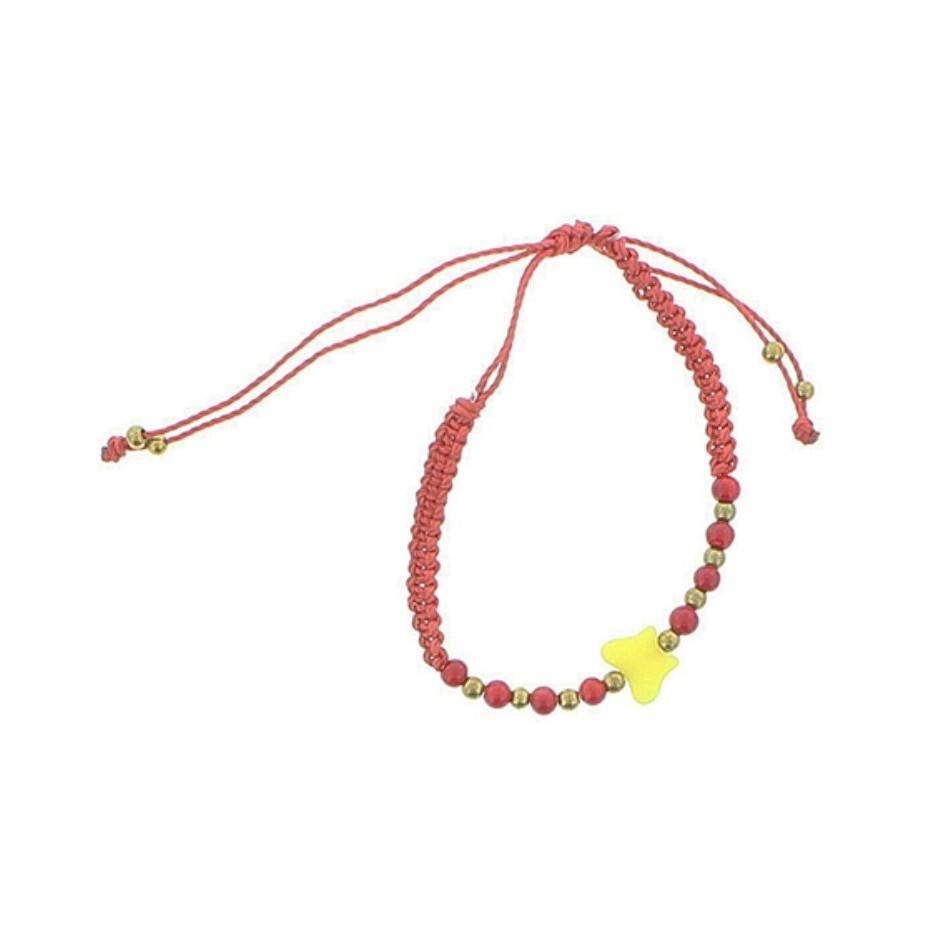 PULSERA MACRAMÉ CUENTA MARIPOSA
