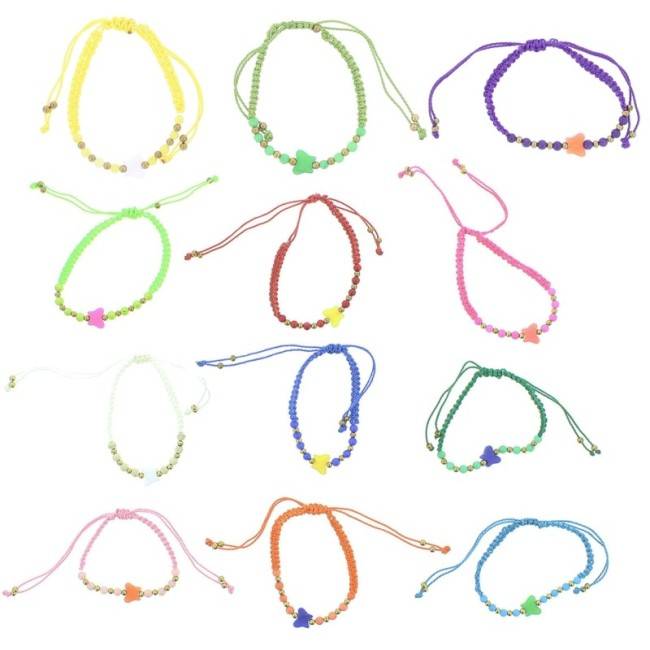 PULSERA MACRAMÉ CUENTA MARIPOSA