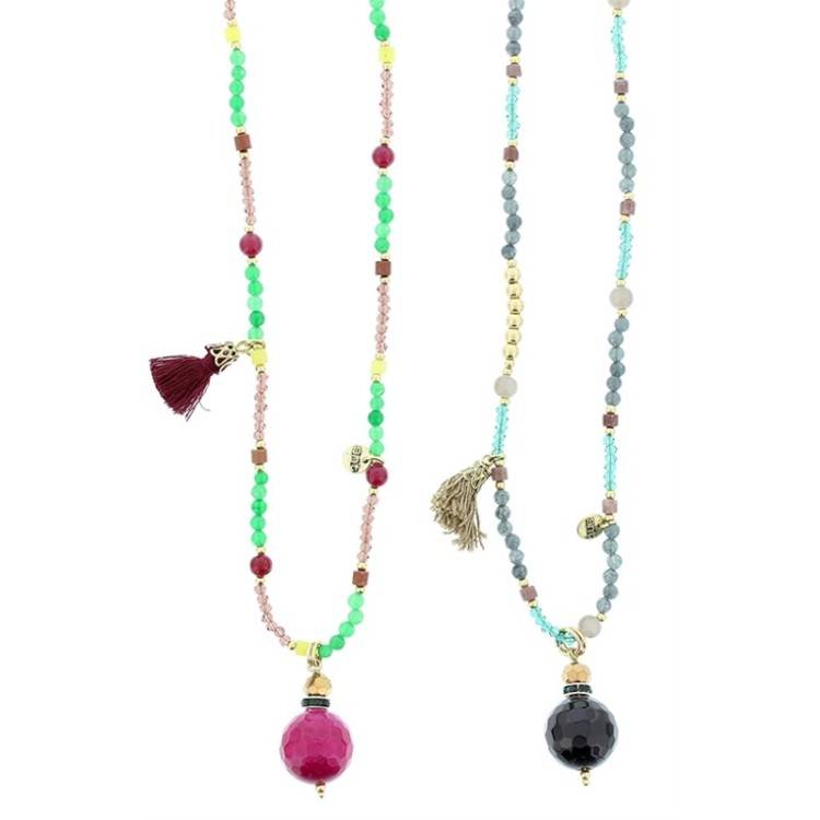 LONG PENDANT BEAD NECKLACE 2