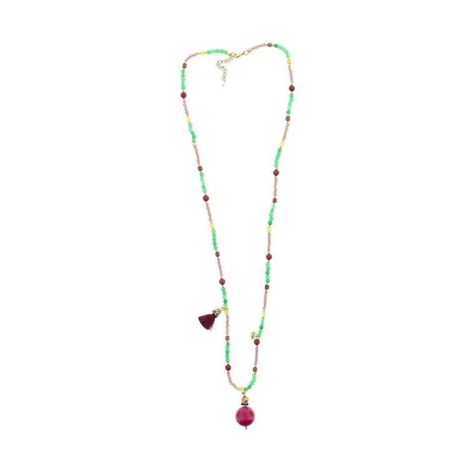 LONG PENDANT BEAD NECKLACE