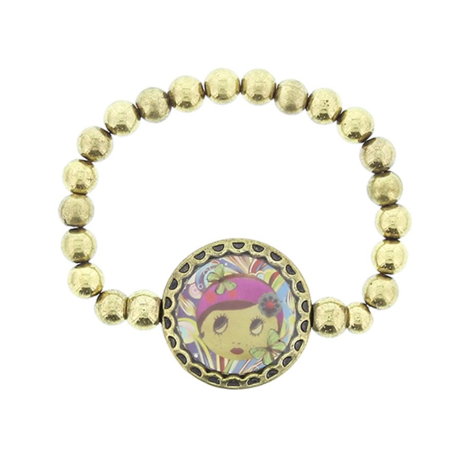 ENAMEL METAL BEADS BRACELET