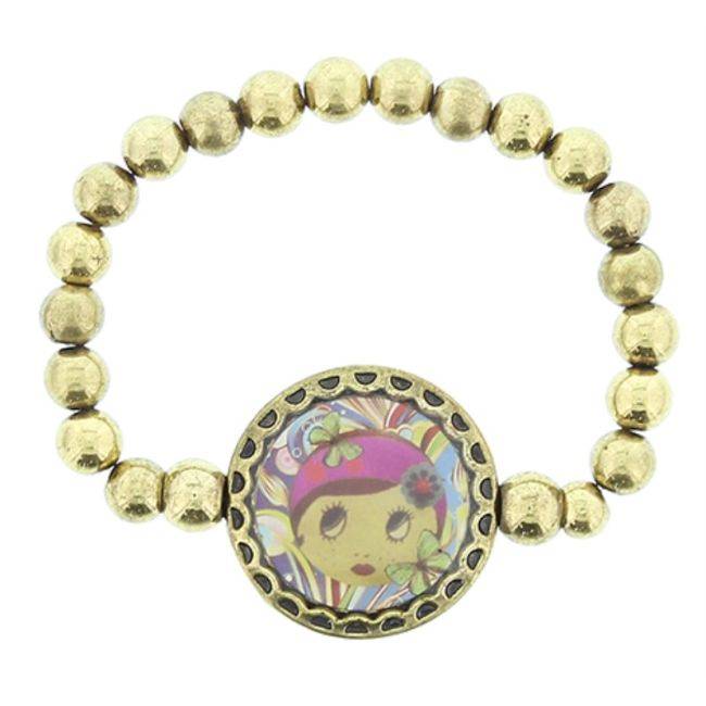 ENAMEL METAL BEADS BRACELET