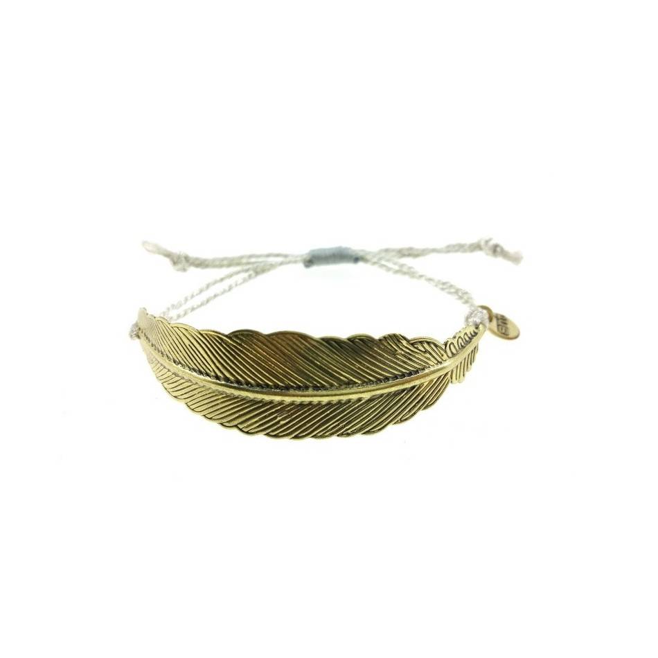 METAL LEAF MACRAMÉ BRACELET