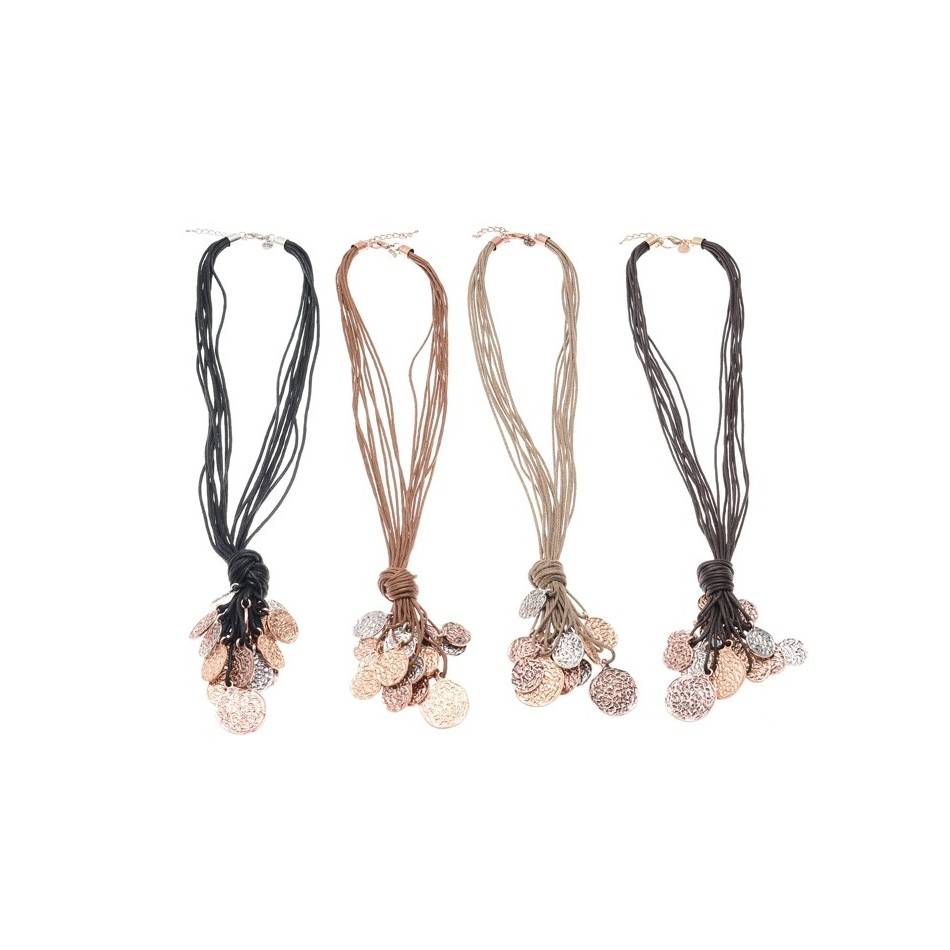 LONG NECKLACE WITH COINS PENDANTS