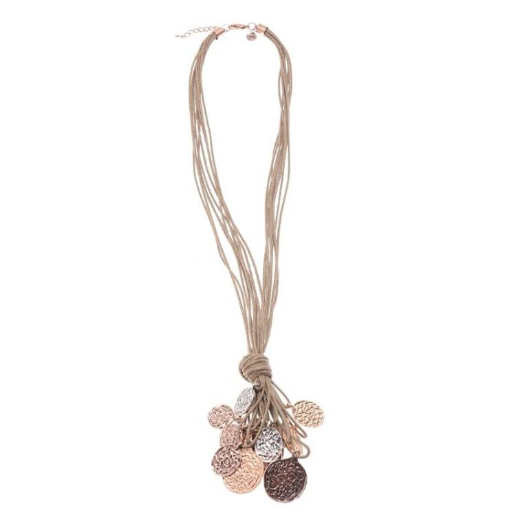 LONG NECKLACE WITH COINS PENDANTS