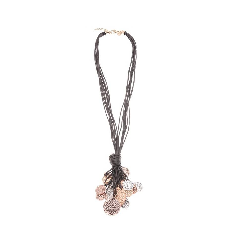 LONG NECKLACE WITH COINS PENDANTS