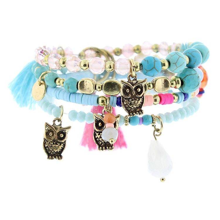 PULSERA 4 TIRAS CUENTAS 2