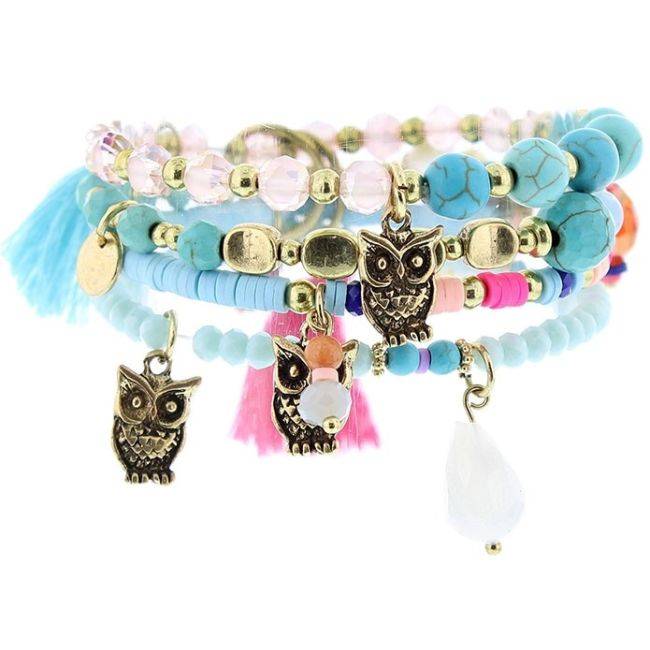 PULSERA 4 TIRAS CUENTAS