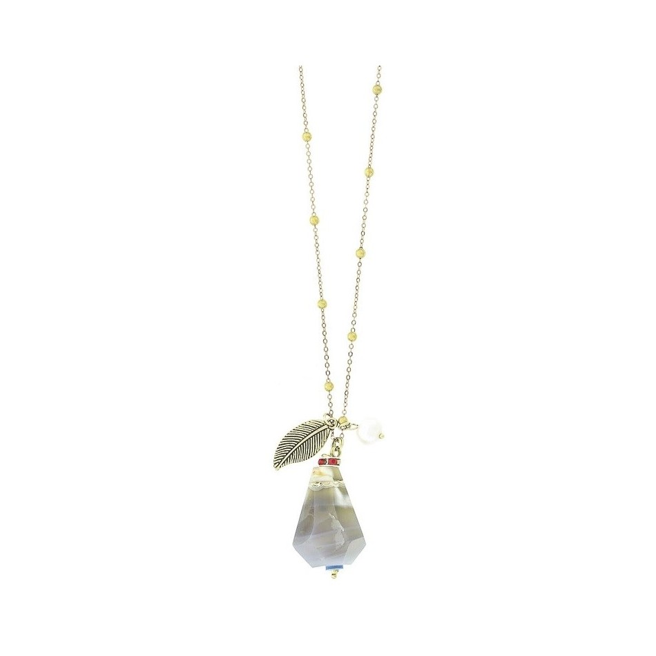 COLLAR LARGO CADENA COLG. PIEDRA