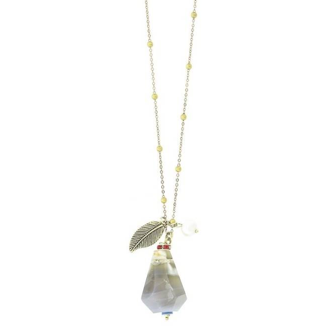COLLAR LARGO CADENA COLG. PIEDRA