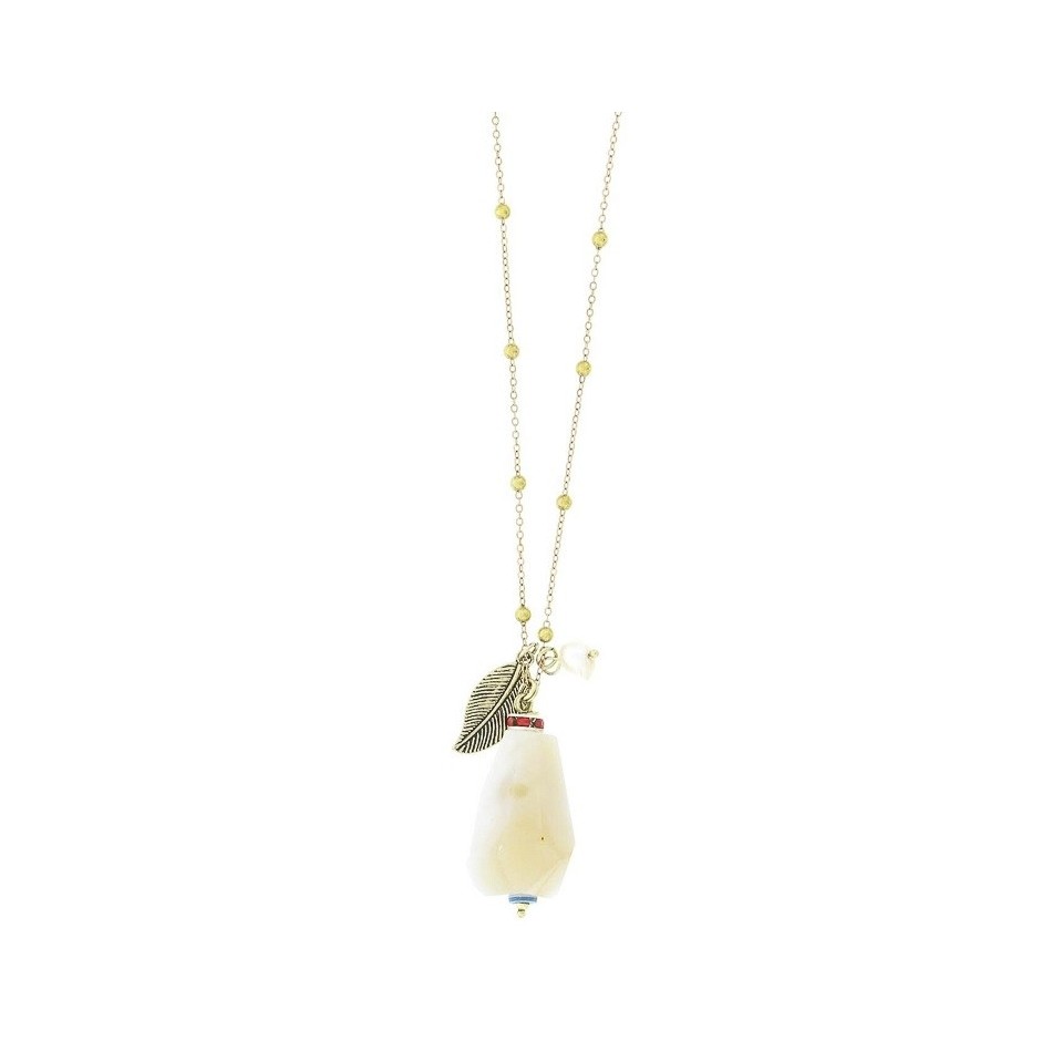 COLLAR LARGO CADENA COLG. PIEDRA
