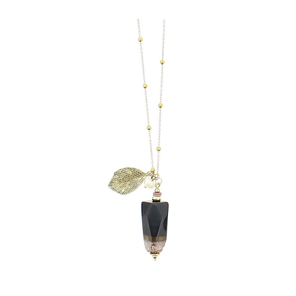 LONG NECKLACE CHAIN BALLS HANGING STONES
