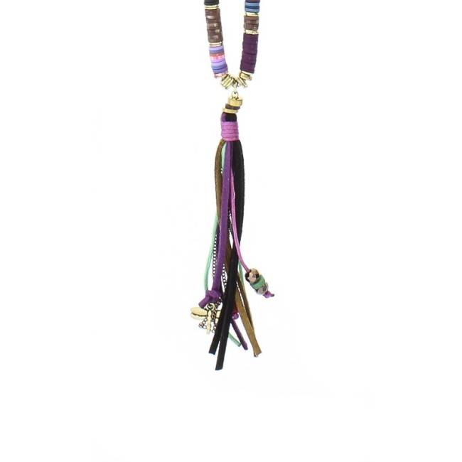 COLLAR LARGO COLG CUENTAS FIMO FLECO