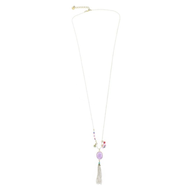 COLLAR LARGO COLG. PIEDRA FLECO