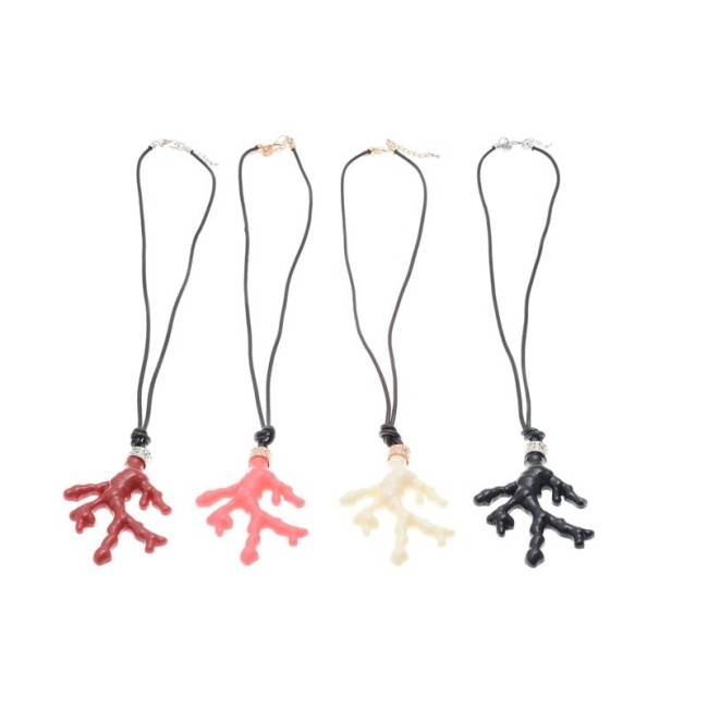 COLLAR LARGO COLG. CORAL RESINA