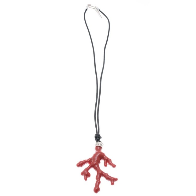 COLLAR LARGO COLG. CORAL RESINA 2
