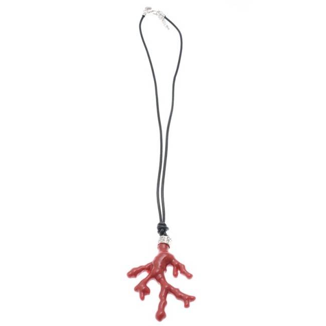 COLLAR LARGO COLG. CORAL RESINA