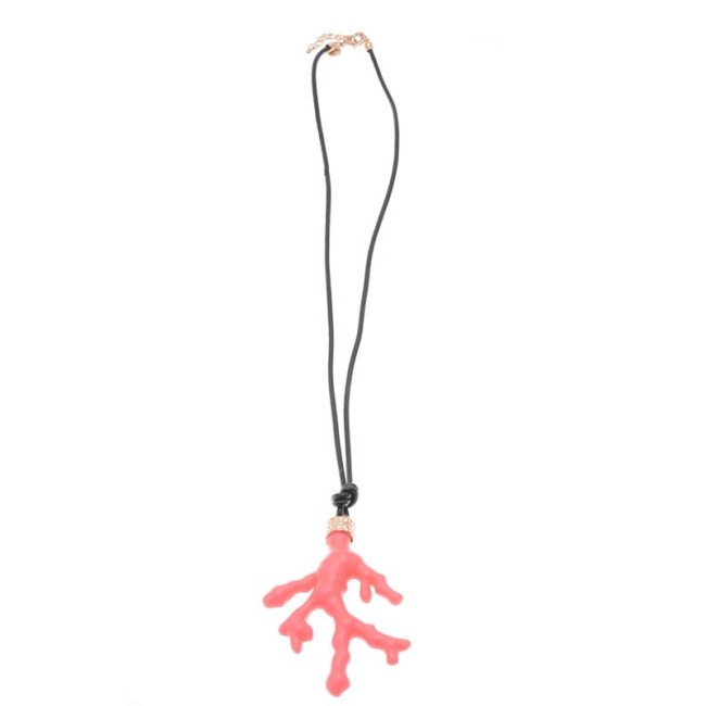 COLLAR LARGO COLG. CORAL RESINA