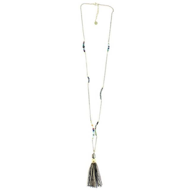 LONG FRINGED NECKLACE