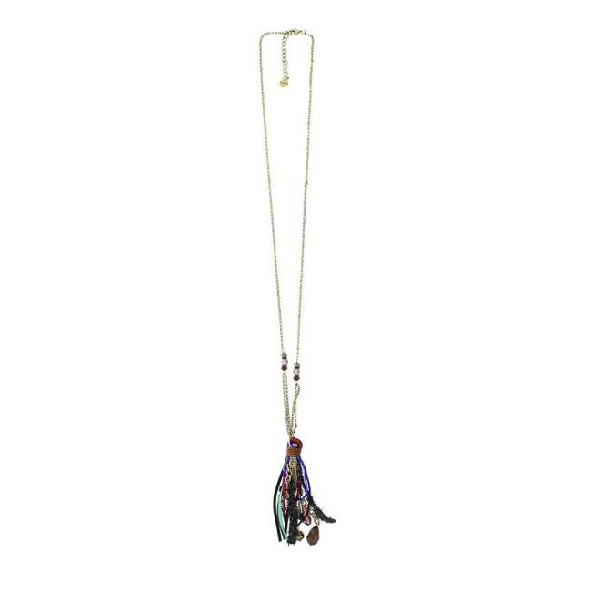 COLLAR LARGO COLGANTE FLECO